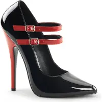 Devious DOMINA-442 Damen Pumps von , Schwarz-Rot EU 44, US 14