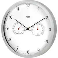 Uni-T Wanduhr, Teesa, 30 cm, mit Thermometer und Hygrometer, weiß