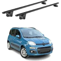 Omac Dachträger Grundtäger für Fiat Panda III 2012-2025 100kg Alu Schwarz 2 tlg ABE