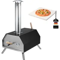 Bremermann Pizzaofen inkl. Pizzastein 30x2x30 cm / für Brikett, Kohle, Pellets