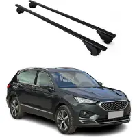Omtec Dachträger Grundtäger für Seat Tarraco 2018-2025 75kg Metall Schwarz 2 tlg