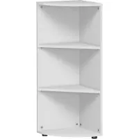 Geramöbel Eckabschlussregal mit Standfüßen, 400x400x1104, Lichtgrau, S-343010-L