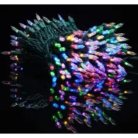 ROSNEK 5M 50LED Lichterkette Bunt 8 Lichtmodi Party Garten Innen Weihnachten Deko