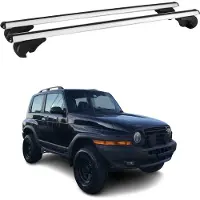 Omtec Dachträger Grundtäger für SsangYong Korando 1996-2006 75kg Alu Silber 2 tlg