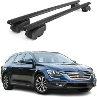 Omtec Dachträger Gepäckträger für Renault Talisman Grandtour 2016-2023 ABE Schwarz