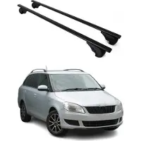 Omtec Dachträger Grundtäger für Skoda Fabia mk2 Schrägheck 2007-2014 75kg Schwarz 2x