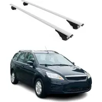 Omac Dachträger Grundtäger für Ford Focus Turnier 2004-2011 75kg Metall Silber 2 tlg