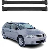 Omtec Dachträger Gepäckträger für Honda Odyssey 1999-2004 Relingträger Alu Schwarz 2x