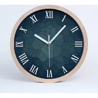 Tulup Holzuhr 25fi cm wanduhr - weiße Spitzen - Abstraktion Hintergrund