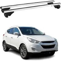 Omac Dachträger Grundtäger für Hyundai ix35 2010-2015 75kg Alu Grau 2 tlg