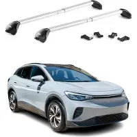 Aurilis Dachträger Grundträger für VW ID4 2020-2025 Aluminium Silber 2 tlg ABE