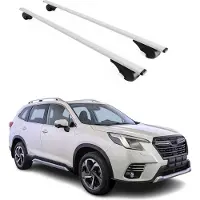 Omtec Dachträger Gepäckträger für Subaru Forester 2019-2025 Grundträger Metall Grau 2x