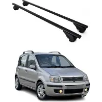 Omac Dachträger Grundtäger für Fiat Panda 2003-2012 75kg Metall Schwarz 2 tlg