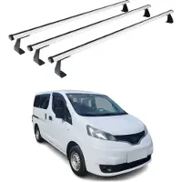 Omtec Dachträger Gepäckträger Relingträger für Nissan NV200 2010-2025 Alu Grau 3x