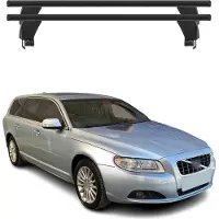 Menabo Dachträger Grundtäger für Volvo V70 2007-2016 50kg Alu Schwarz 2 tlg