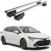 Omtec Dachträger Gepäckträger für Toyota Corolla Touring Sports 2019-2025 ABE Grau
