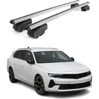 Omtec Dachträger Gepäckträger für Opel Astra L Sports Tourer 2021-2023 ABE Grau 2x