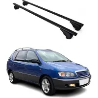 Omtec Dachträger Grundtäger für Toyota Picnic 1996-2001 75kg Metall Schwarz 2 tlg