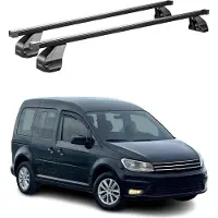 Menabo Dachträger Grundtäger für VW Caddy 2015-2020 75kg Stahl Schwarz 2 tlg