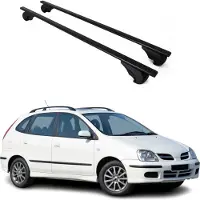 Omac Dachträger Grundtäger für Nissan Almera 2000-2006 75kg Metall Schwarz 2 tlg