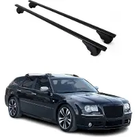Omtec Dachträger Grundtäger für Chrysler 300C Touring 2005-2010 75kg Metall Schwarz 2x