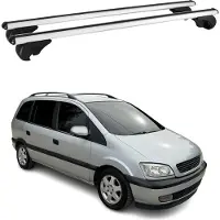 Omac Dachträger Grundtäger für Opel Zafira A 1999-2005 75kg Aluminium Silber 2 tlg