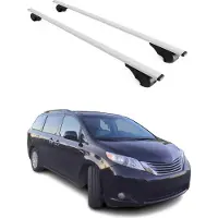 Omac Dachträger Grundtäger für Toyota Sienna 2011-2020 75kg Metall Silber 2 tlg