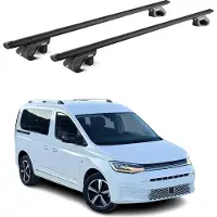 Omac Dachträger Grundtäger für VW Caddy 2020-2025 5 tür 90kg Alu Schwarz 2 tlg ABE