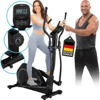 Miweba Crosstrainer MC500 | LCD-Display - Pulsmessung - Heimtrainer - Ellipsentrainer - 8 Widerstandsstufen - 7 kg Schwungmasse - Heim Workout
