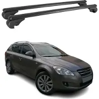 Omtec Dachträger für Kia Ceed SW 2007-2018 Gepäckträger Grundträger Alu Schwarz 2x