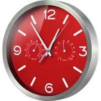 Bresser Optics MyTime, Quarzwecker, Rot, Edelstahl, Mignon, 1,5 V, 250 mm, 250 mm