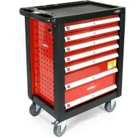Airpress 79156, Metall, Schwarz, Rot, 5 Schublade(n), 2 Schublade(n), Kugellager-Teleskopschienen, 18 kg