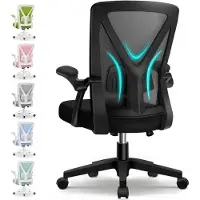 Aiibot Bürostuhl,Bürostuhl Ergonomischer mit klappbaren Armlehnen Schreibtischstuhl Armlehnen Höhenverstellbarer Drehstuhl Chefsessel bürostuhl 150 kg