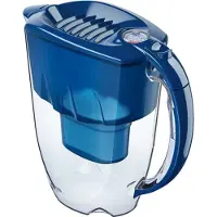 AQUAPHOR Wasserfilter Amethyst kobaltblau inkl. 1 MAXFOR+ Filterkartusche - Komfort-Wasserfilter zur Reduzierung von Kalk, Chlor & weiteren Stoffen