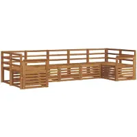 vidaXL Outdoor-Sofagarnitur 7 stk. Natur