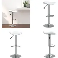 vidaXL Barhocker Weiß Verchromter Stahl und Kunstleder - Barhocker - Tresenhocker - Thekenhocker - Barstuhl