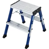 Krause Leiter 130082 Doppelklapptritt Rolly Blau 2x2 Stufen