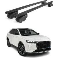 Omtec Dachträger Gepäckträger für DS7 Crossback 2018-2025 ABE Aluminium Schwarz 2x
