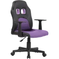 Mendler Kinder Bürostuhl HLO-CP91 schwarz/lila
