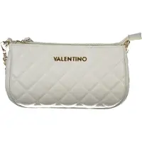 Valentino Elegante weiße Damentasche: Abnehmbare Kettengurte, Handyfach