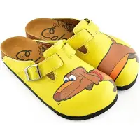Goby Clogs Schuhe für Damen – Handgefertigte - Mädchen- und Damenschuhe für den Alltag - Farbiger Druck - Bequem & Langlebig - EVA-Sohle – Grundschul-Zeichnungen