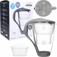 Dafi Crystal 2l Glasfilterkanne grau + 1x Unimax Filter