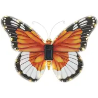 Globo Lighting LED Solarleuchte, Schmetterling, Druckschalter, B 35 cm