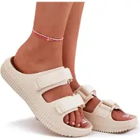 Big star Damen Schaum Sandalen Mit Klettverschluss RR274A529 Beige 36