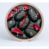 Tulup Holzuhr 20fi cm wanduhr - Steine