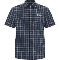 Jack Wolfskin Herren Norbo Kurzarmhemd night blue checks M