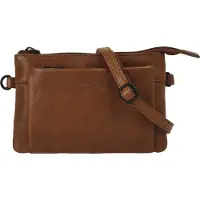 X-Zone Umhängetasche Damen cognac