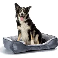 Nobleza Hundebett Grosse Hunde, 87x77cm, Rutschfestes Hundekorb, Superweicher Faserfüllung, Haustierbett Waschbar für Kleine und Mittelgroße Hunde