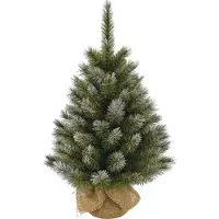 Triumph tree Pittsburgh Künstlicher Weihnachtsbaum in Jutesack - H60 x Ø38 cm - Grün frosted
