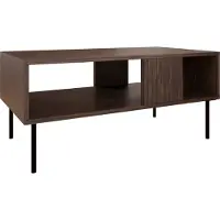 Mirjan 24 Couchtisch Tacos, Kaffeetisch, Modern, Sofatisch, Stahlfüße, Wohnzimmer Kollektion (Farbe: Nuss Warmia)